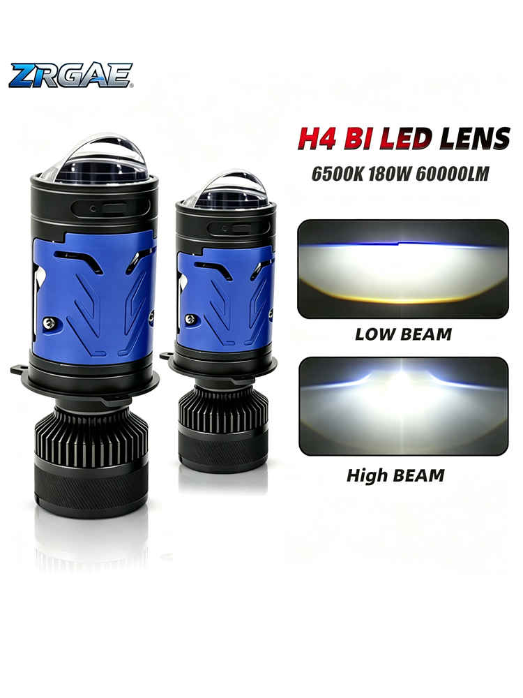 Universal Motorcycle Led Headlight Projector - قطعتان من مصابيح LED ثنائية الصغير
