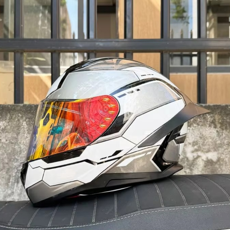 خوذة دراجة نارية ORZ بتقنية ال - مراجعة Full Face Motorcycle Helmet With Bluetooth وسعره
