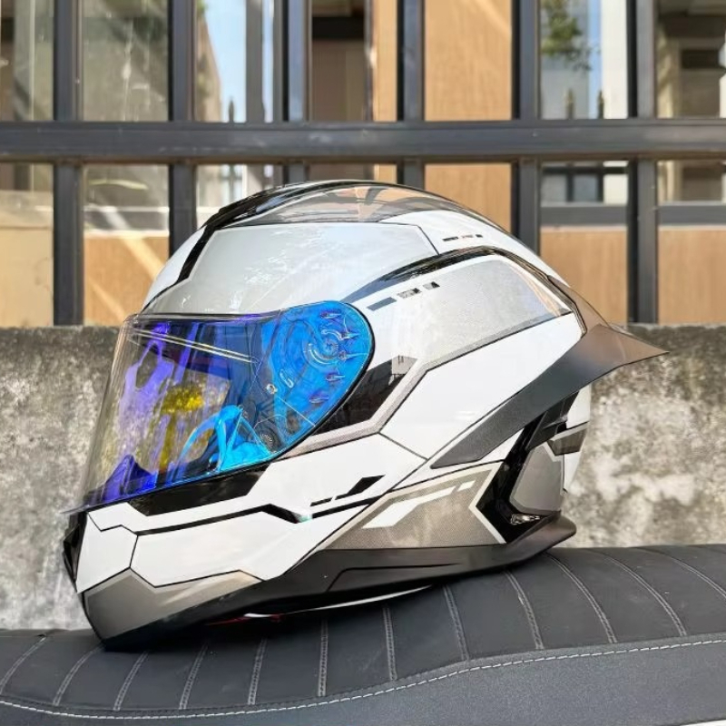 خوذة دراجة نارية ORZ بتقنية ال - مراجعة Full Face Motorcycle Helmet With Bluetooth وسعره