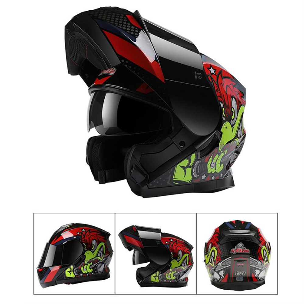 كامل الوجه ADV دراجة نارية الم - مراجعة Dual Visor Motorcycle Racing Helmet وسعره