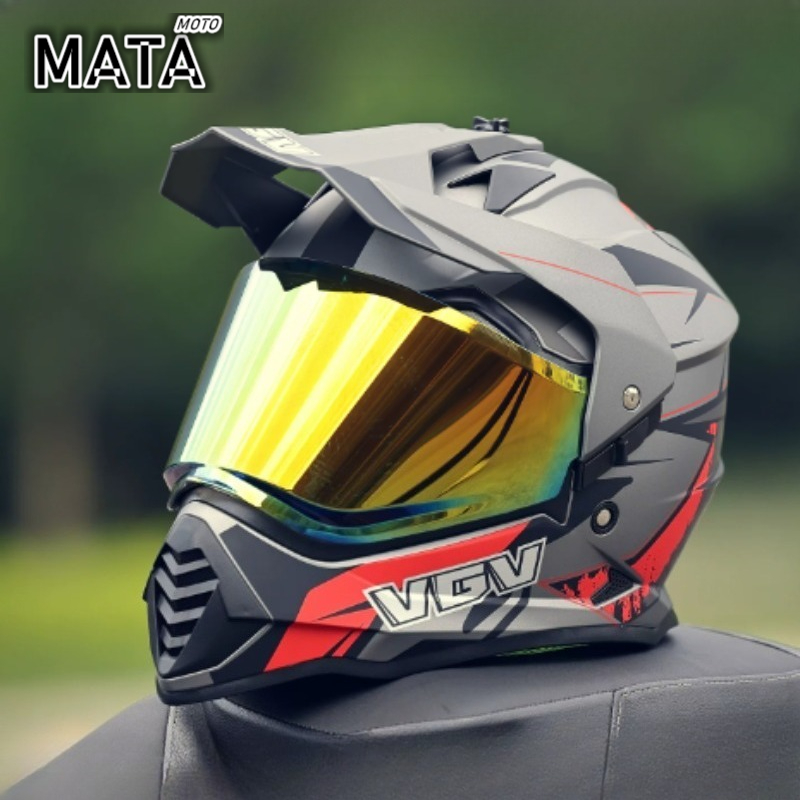 خوذة دراجة نارية VGV موتوكروس  - مراجعة Full Face Motorcycle Helmet With Bluetooth وسعره