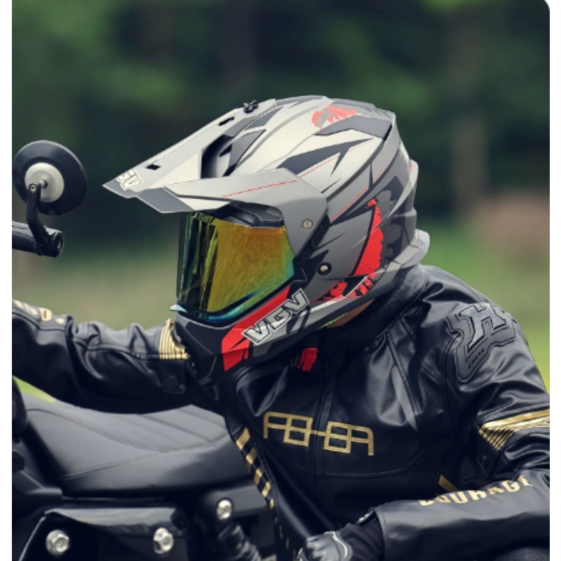 خوذة دراجة نارية VGV موتوكروس  - مراجعة Full Face Motorcycle Helmet With Bluetooth وسعره