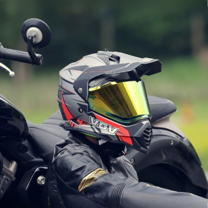 خوذة دراجة نارية VGV موتوكروس  - مراجعة Full Face Motorcycle Helmet With Bluetooth وسعره