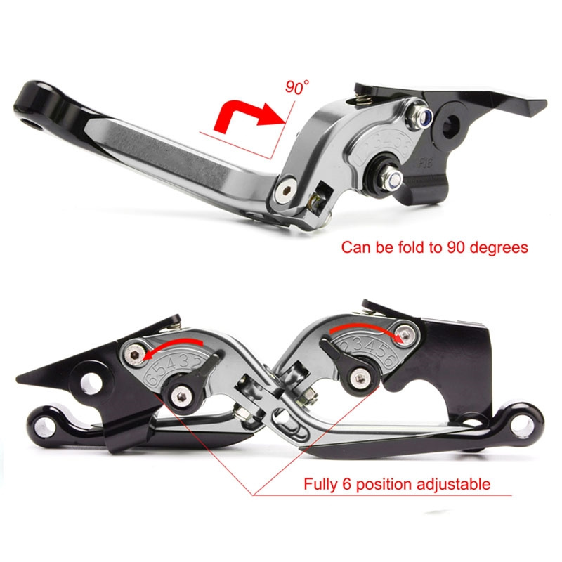 مجموعة مقابض القابض والفرامل ا - مراجعة Cnc Aluminum Adjustable Brake Clutch Levers وسعره